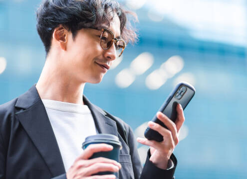 Man using phone